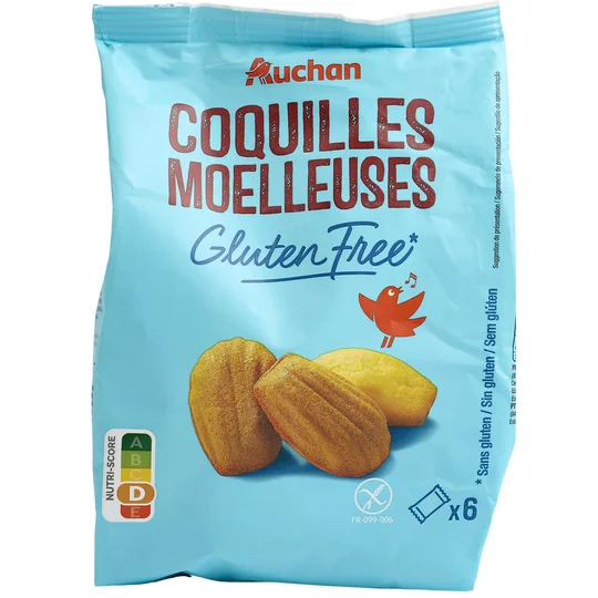 Coquilles moelleuses sans gluten sachets fraîcheur