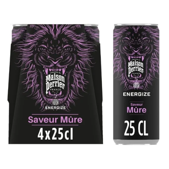 Boisson énergisante saveur Mûre