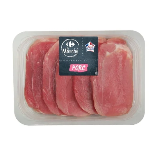 Viande de porc : escalopes de jambon