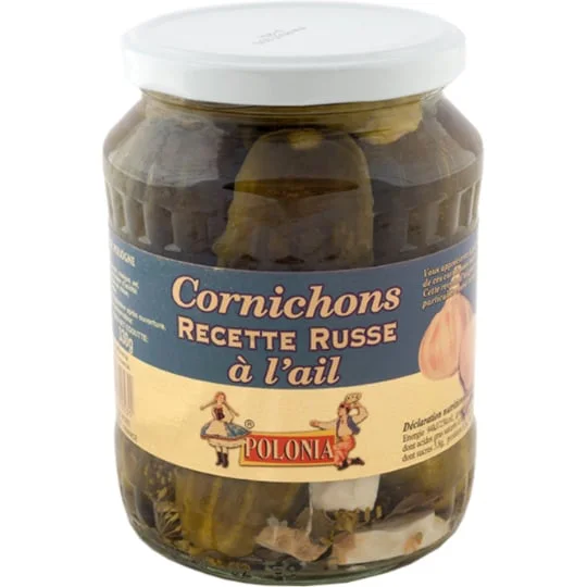 Cornichons à l'ail