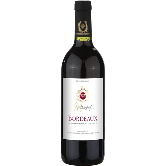 Vin rouge AOP Bordeaux Moncade