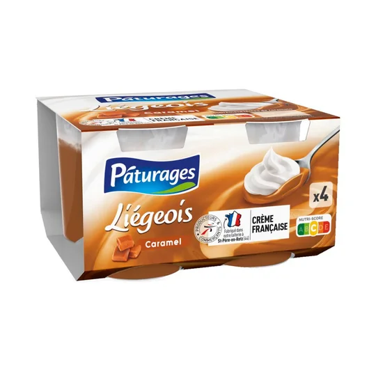 Dessert Liégeois caramel