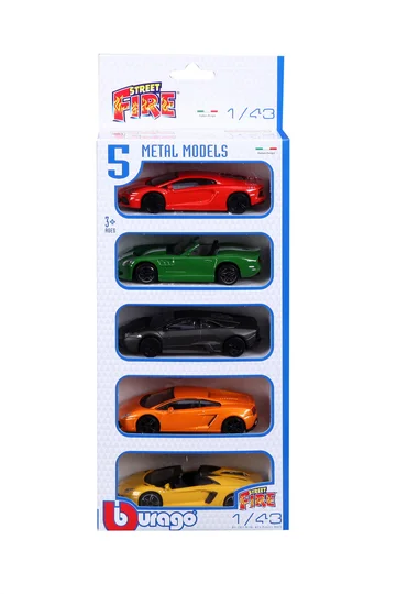Voitures miniatures - set de 5 -Street fire gift -1/43ème