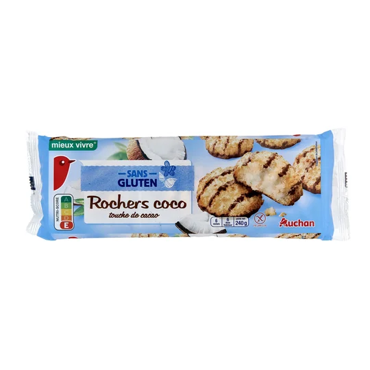Biscuits rochers coco sans gluten sachets individuels