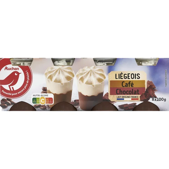 Liégeois au chocolat et café