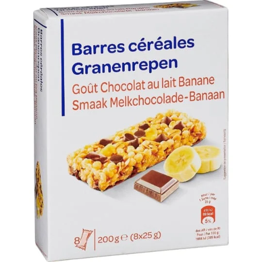 Barres céréales chocolat banane
