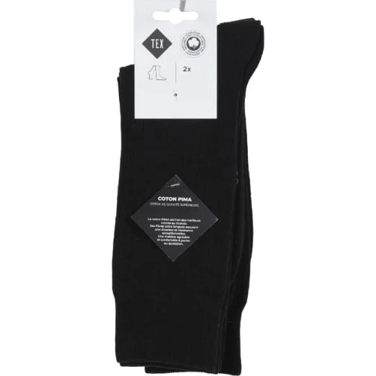 Mi-chaussettes homme noir T43/46