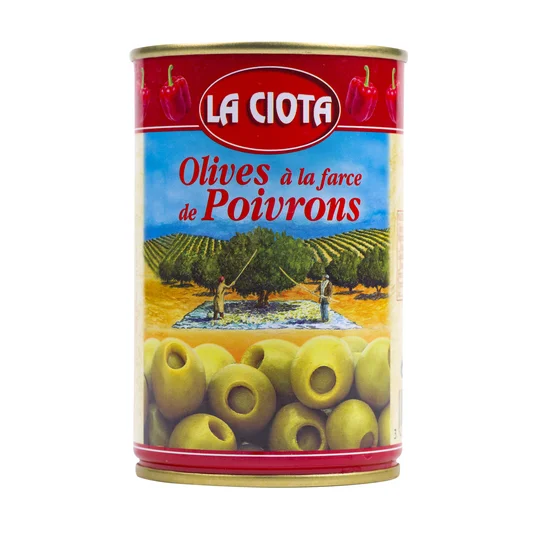 Olives vertes Farcies aux poivrons