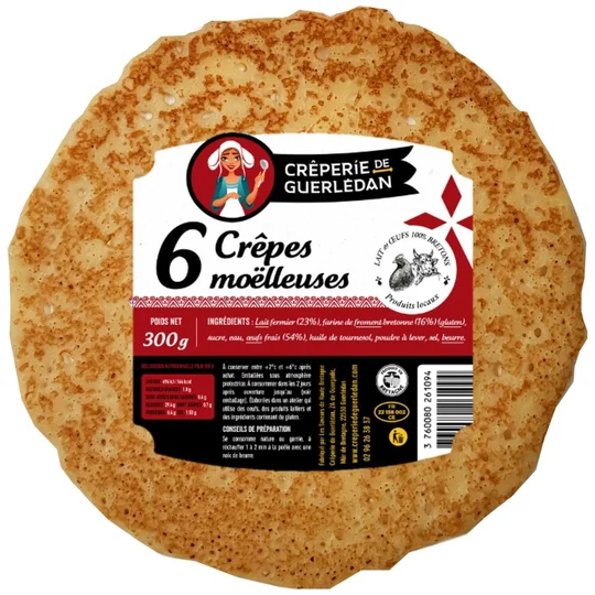Crêpes moelleuses 6 pièces