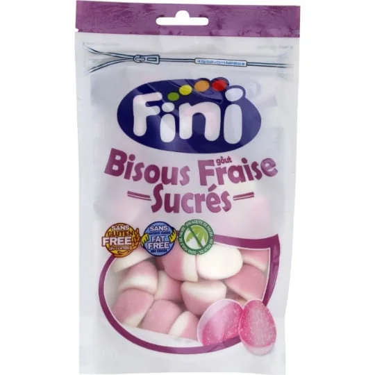 Bonbons Bisous goût fraise sucrés