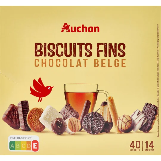 Assortiment de biscuits fins au chocolat belge