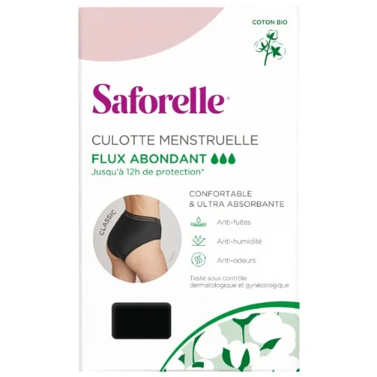 Culotte Menstruelle Noire Taille 42 Flux Abondant