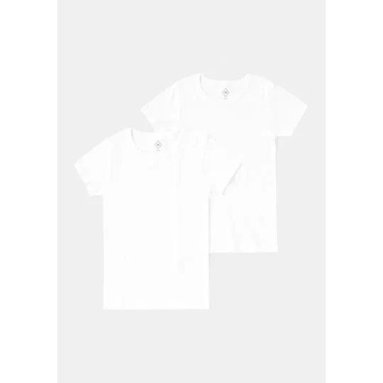 T-shirt blanc manches courtes T4/5ans BIO