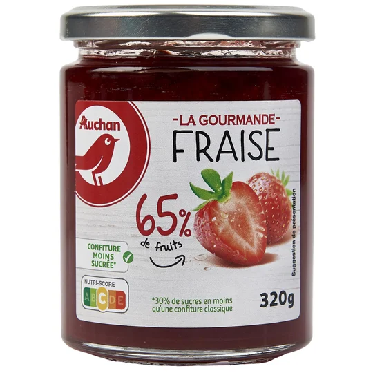 La gourmande confiture à la fraise 65% de fruits