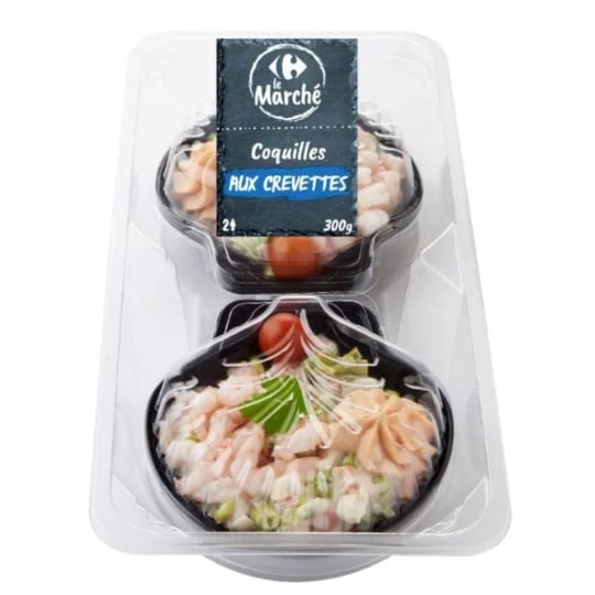 Coquilles aux crevettes