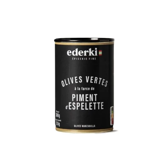 Olives vertes à la farce de piment d'Espelette