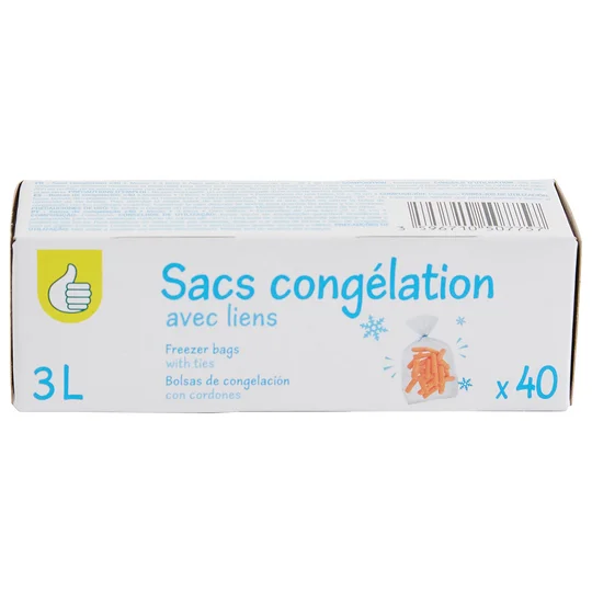 Sacs congélation avec liens 3l