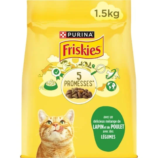 Croquette pour chat adulte au lapin, poulet et légumes FRISKIES