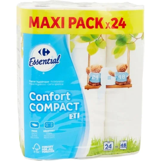 Papier toilette Confort Compact