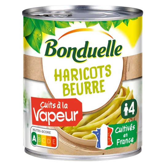 Haricots beurre cuits à la vapeur