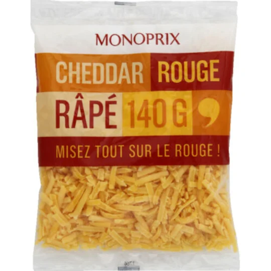 Cheddar rouge râpé