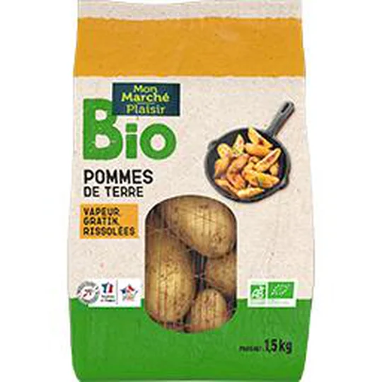 Pommes de terre vapeur, gratin, rissolées BIO