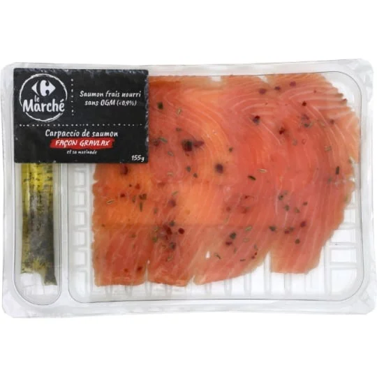 Carpaccio de saumon façon gravlax