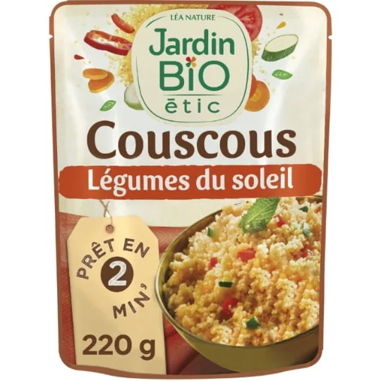 Plat cuisiné couscous aux légumes du soleil Bio