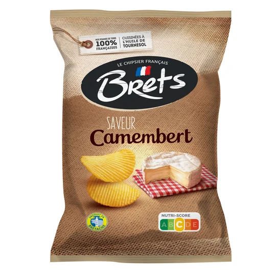 Chips ondulées saveur camembert