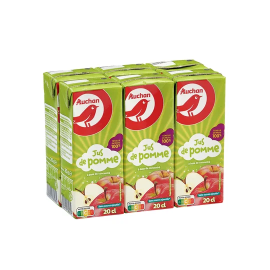 Jus de pomme à base de concentré briquettes
