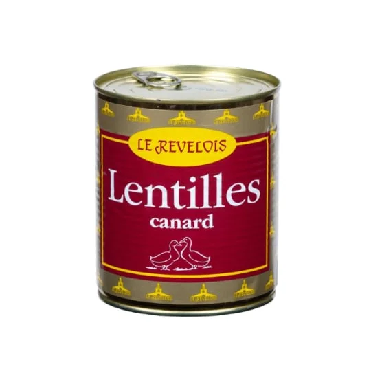 Lentilles cuisinés confit canard