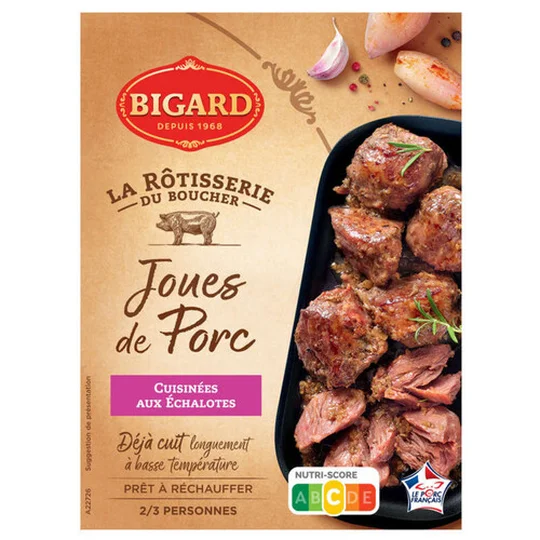 Joue de porc cuisinées aux échalotes