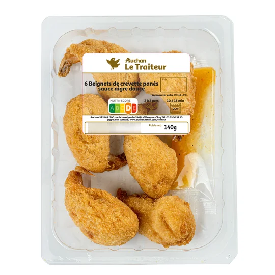 Beignets de crevette pané sauce aigre douce