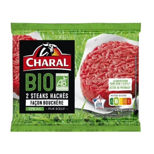Steaks hachés Bio 15% MG façon bouchère