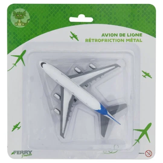 Avion de ligne métal rétrofiction