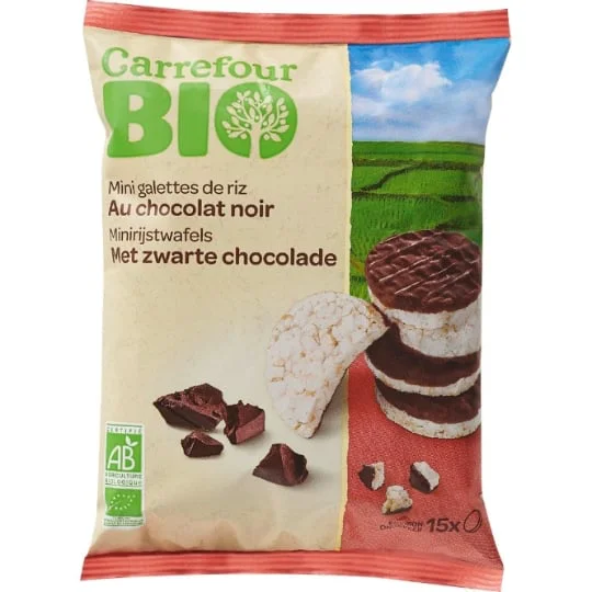 Galettes de riz bio au chocolat noir