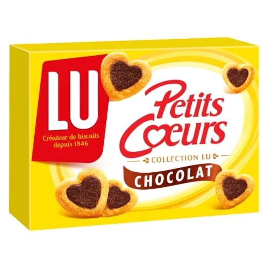 Biscuits feuilletés au chocolat Petits Coeurs