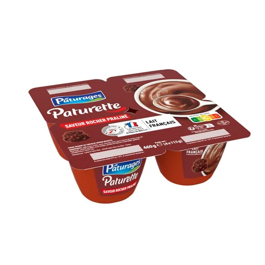 Paturette Crème dessert saveur Rocher Praliné