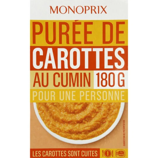 Purée de carotte au cumin