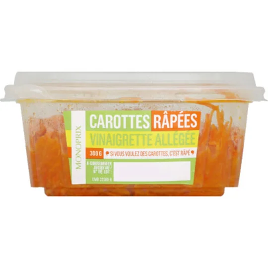 Carottes râpées vinaigrette allégée