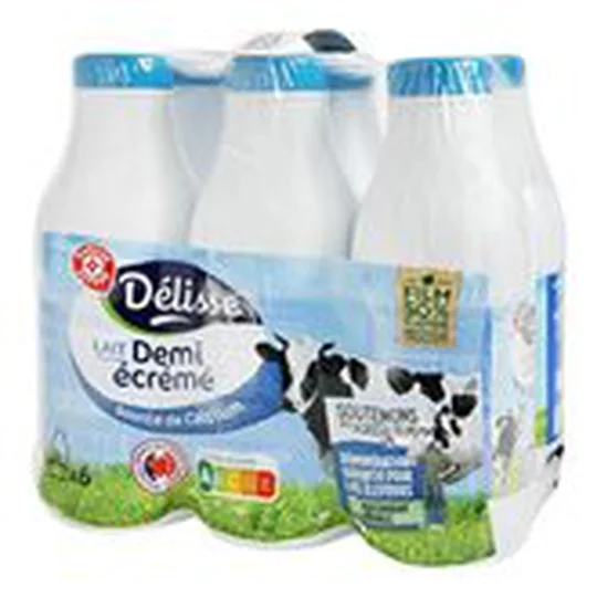 Lait UHT bouteille Demi-écrémé