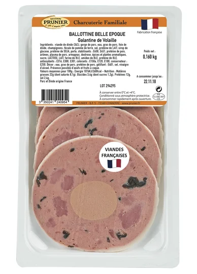 La ballottine Prunier Belle Epoque de volaille