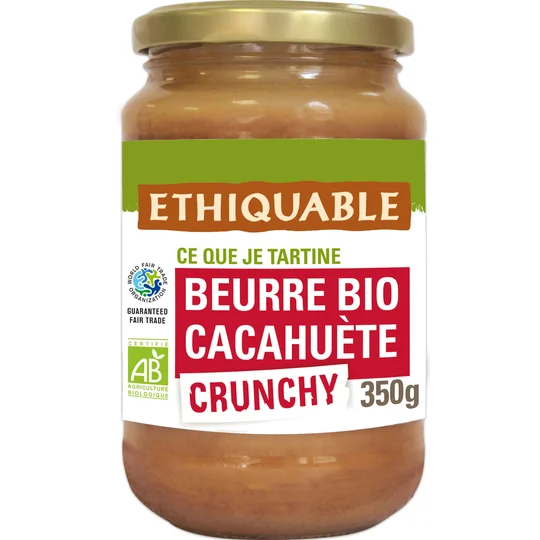 Beurre bio de cacahuète Crunchy