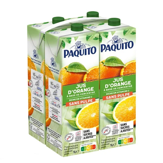Jus d'orange sans pulpe