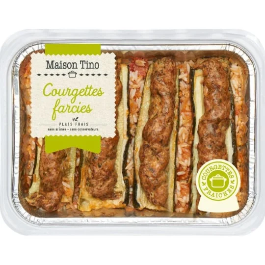 Plats cuisinés courgettes farcies