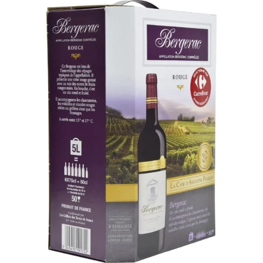 Vin Rouge Sud Ouest AOP Bergerac La Cave d'Augustin Florent