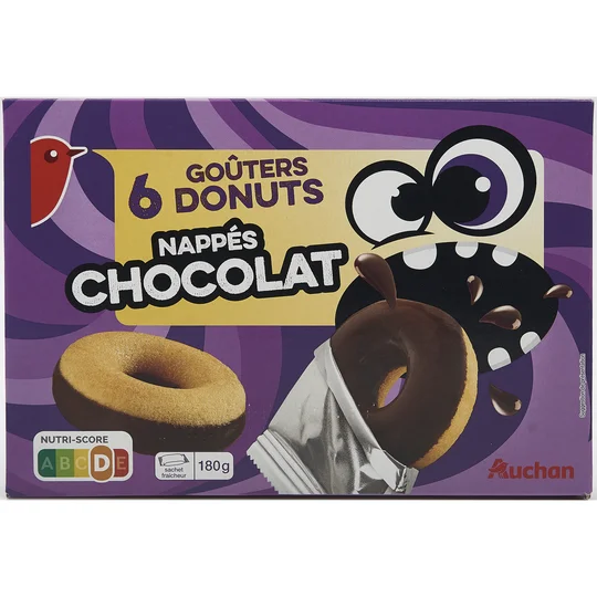 Goûter donuts nappés chocolat