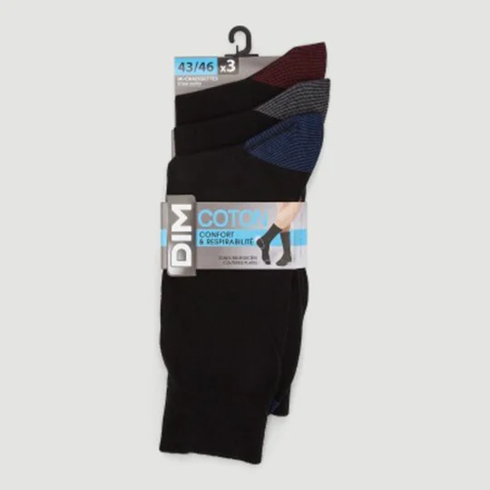 Lot De 3 Paires De Chaussettes Anthracite Homme T43/46