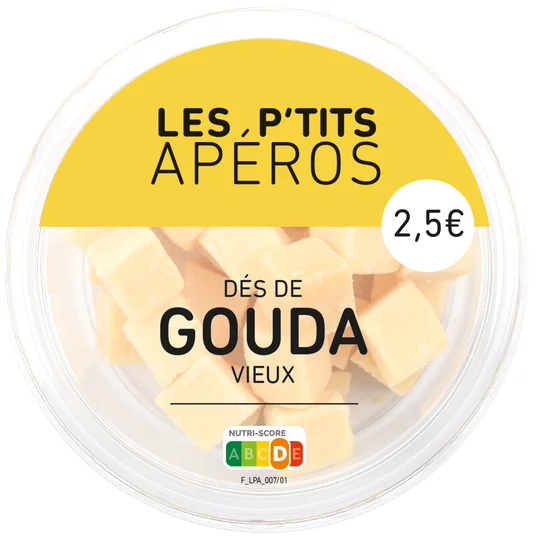 Dés de gouda vieux
