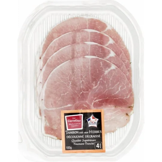 Jambon dégraissé aux herbes